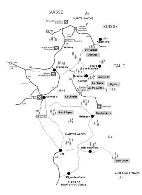 location appartement montagne carte