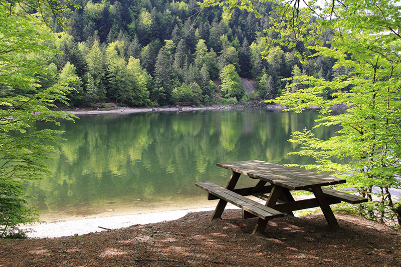 paysage de montagne - lac corbeaux